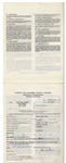 Two Contracts From 1958 and 1959 Signed by Moe Howard, for Appearances by The Three Stooges on The Steve Allen Show -- Signed The 3 Stooges Co. by Moe Howard -- Each Measures 8.5 x 11, Very Good